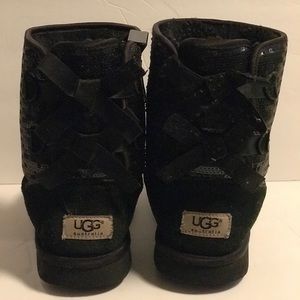 UGG Kids Black bedazzle Boots